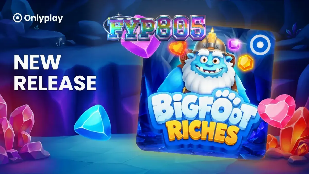 Tampilan visual slot Bigfoot Riches dengan latar belakang hutan musim dingin